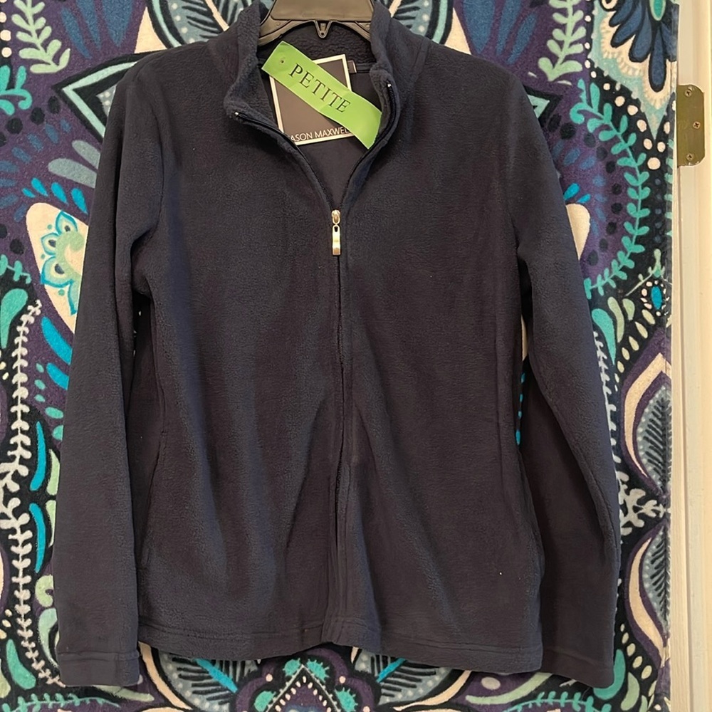 NWT Jason Maxwell fleece zip up jacket PM